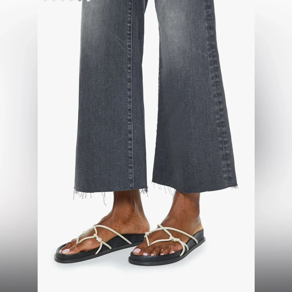 MOTHER The Hustler Roller High-Rise Wide-Leg Ankle Jeans in Call It A Night - Picture 5 of 13